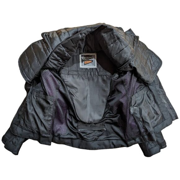 Sedici Federico Armored Performance Motorcycle Jacket Purple/Black/White Sz S/M - Picture 8 of 11